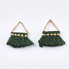 Polycotton(Polyester Cotton) Tassel Charms Decorations FIND-S302-10H-2