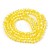 Opaque Solid Color Electroplate Glass Beads Strands EGLA-A039-P2mm-A05-3