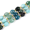 Natural Ruby in Zoisite & Flower Amazonite & Green Aventurine & Apatite Beads Strands G-N358-04A-06-2