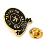 Golden Tone Alloy Outstanding Employee of The Month Enamel Pins JEWB-K021-07G-08-3