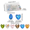 24Pcs 6 Colors Handmade Lampwork Silver Foil Glass Beads FOIL-FS0001-01-4