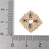 Flower Brass Enamel Beads KK-P290-11G-01-3