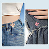 5Pcs 5 Colors Flower Alloy Enamel Adjustable Jean Button Pins DIY-TA0014-93-9