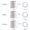 1 Box Silver Brass Tube Crimp Beads Sets in 3 Sizes for Jewelry Making KK-PH0019-01S-2