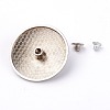 Alloy & Imitation Turquoise Craft Solid Screw Rivet X-PALLOY-WH0084-09B-2
