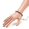 Natural Gemstone & Synthetic Hematite Braided Bead Bracelet for Women BJEW-JB08181-3