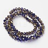 Electroplate Transparent Glass Beads Strands LS-EGLA-A034-T6mm-O05-2