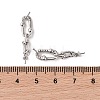 Brass with Cubic Zirconia Stud Earrings Findings KK-B087-07P-3