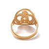 Ion Plating(IP) 201 Stainless Steel Cross Crown Finger Ring RJEW-J051-48G-3