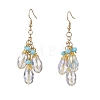 Glass Teardrop Dangle Earrings EJEW-JE06835-4