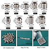  90Pcs 9 Styles 201 Stainless Steel European Beads STAS-TA0001-99-12