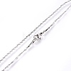 Non-Tarnish 304 Stainless Steel Singapore Chain Necklaces LS-NJEW-F248-14A-P-2