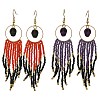Halloween Glass Seed Tassel Earring for Women EJEW-MZ00798-2