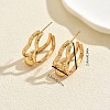 Heart with Round Stainless Steel Stud Earrings EJ9702-2