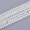 Eco-Friendly Dyed Glass Pearl Round Bead Strands X-HY-A008-6mm-RB001-1