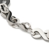 Two Tone 304 Stainless Steel Oval & Infinity Link Chain Bracelet BJEW-B078-36BP-3