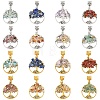 16Pcs 16 Styles Alloy Gems Tree of Life European Dangle Charms PALLOY-YW00085-1