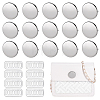 16Pcs Alloy Blank Flat Round Label Tags FIND-PH0062-03P-1