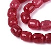 Baking Paint Crackle Glass Beads Strands DGLA-N019-01B-02-4