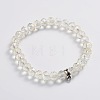 Electroplate Glass Beads Stretch Bracelets BJEW-JB02012-2