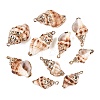 Electroplate Natural Spiral Shell Pendants SSHEL-Q100-39G-1