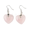 Natutal Rose Quartz  Dangle Earrings EJEW-F343-D05-2