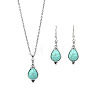 Alloy with Acrylic Pendant Necklace & Dangle Earrings WGBAAE5-02-2