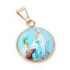 Virgin Mary Theme Glass Pendants GLAA-R186-G-2