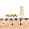 Brass Stud Earrings EJEW-P346-02C-G-5