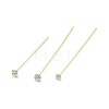 Brass Micro Pave Clear Cubic Zirconia Head Pins KK-M306-09G-01-2