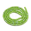 Electroplate Opaque Solid Color Glass Beads Strands EGLA-A044-P1mm-L30-3