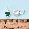 925 Sterling Silver Pave Cubic Zirconia Heart Charms STER-T009-17S-4