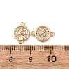 Brass Micro Pave Clear Cubic Zirconia Links KK-T082-08G-3