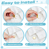 20Pcs Flat Round Brass Button Covers Settings BUTT-ME0001-48A-3