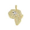 Brass Micro Pave Cubic Zirconia Pendants KK-E111-22G-1