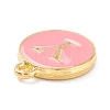 Golden Plated Alloy Enamel Charms ENAM-Q437-14Y-2