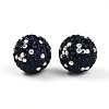 Polymer Clay Pave Rhinestone Beads RB-T018-01G-1