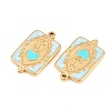 304 Stainless Steel Enamel Pendants STAS-G394-06G-02-2