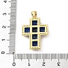 Brass Pave Cubic Zirconia Pendants CU-CBA03AF-17G-4