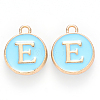 Golden Plated Alloy Enamel Charms ENAM-S118-04E-1