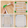 2Pcs 2 Styles Rectangle Plastic Embroidery Hoops TOOL-HS0001-01A-4