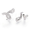 Rhodium Plated 925 Sterling Silver Micro Pave Clear Cubic Zirconia Cloud Symbol Charms for Half Drilled Beads STER-T007-25P-1
