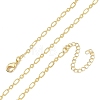 2.7MM Brass Textured Figaro Chain Necklaces for Women KK-CBA2293-16G-4
