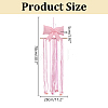 Polyester Bowknot & Wood Hair Clips Storage Hangers with Yarn AJEW-WH0596-944-2