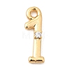 Brass Micro Pave Cubic Zirconia Charms KK-P340-24G-01-1