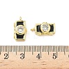 Brass Pave Cubic Zirconia Pendants KK-S338-12G-C-3