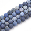 Natural Dumortierite Quartz Beads Strands G-T106-061-1