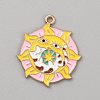 Zinc Alloy Enamel Pendants FIND-CJC0437-008G-1