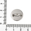 304 Stainless Steel Brooch Cabochon Settings STAS-E547-08C-P-4