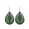 Hollow Out Teardrop Wood Dangle Earrings FS-WG5AC87-03-1